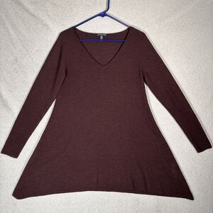 Eileen Fisher Top Women’s Size XS Brown Rust Italian Wool Capsule‎ Minimalist